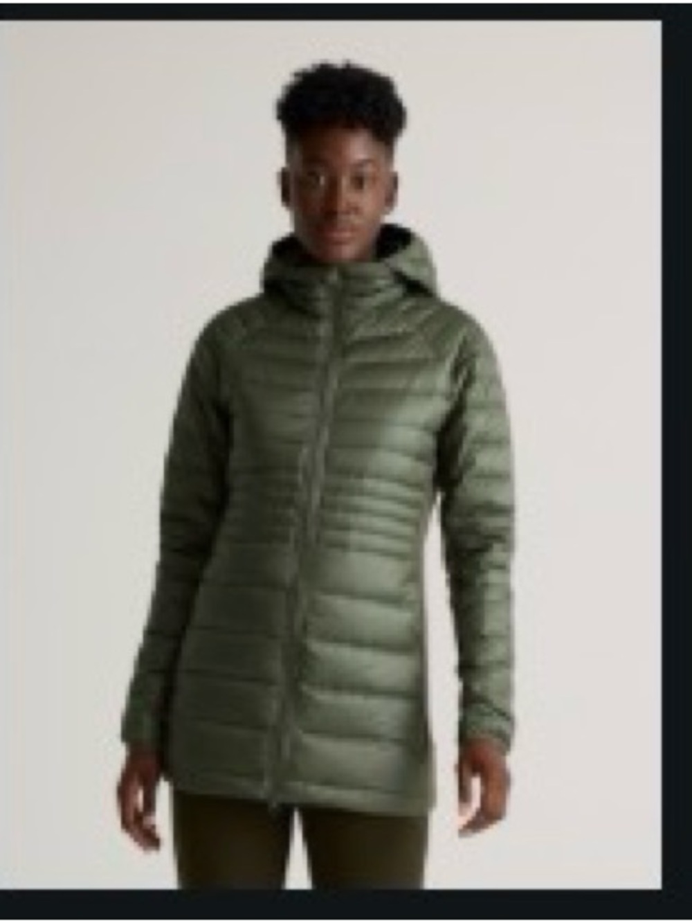 Quince Olive Green Hooded Packable Quilted Puffer Coat